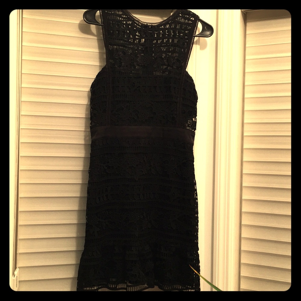 bebe Floral Knit Panel Dress